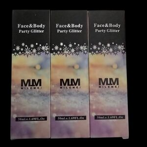 Milemei Face & Body Party Glitter-3 Pack